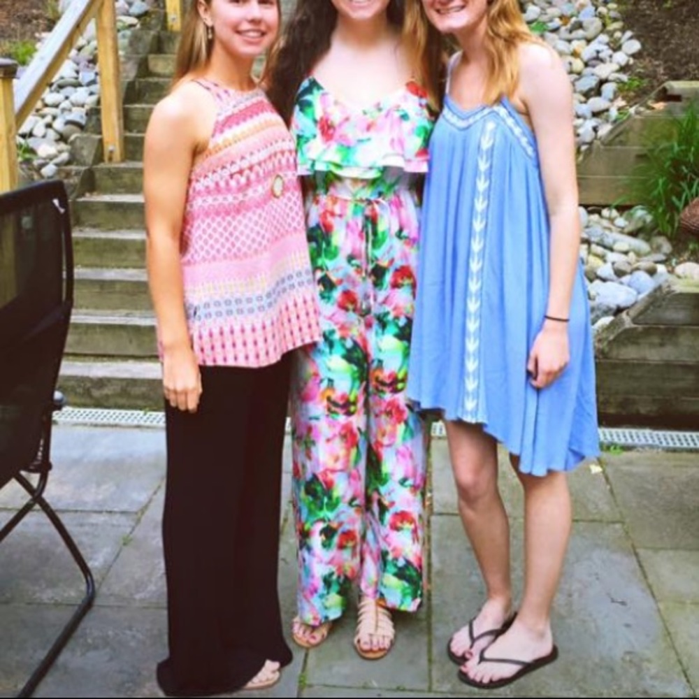 Anthropologie Floral Jumpsuit